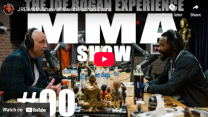 youtube screenshot of Rashad Evans and Joe Rogan