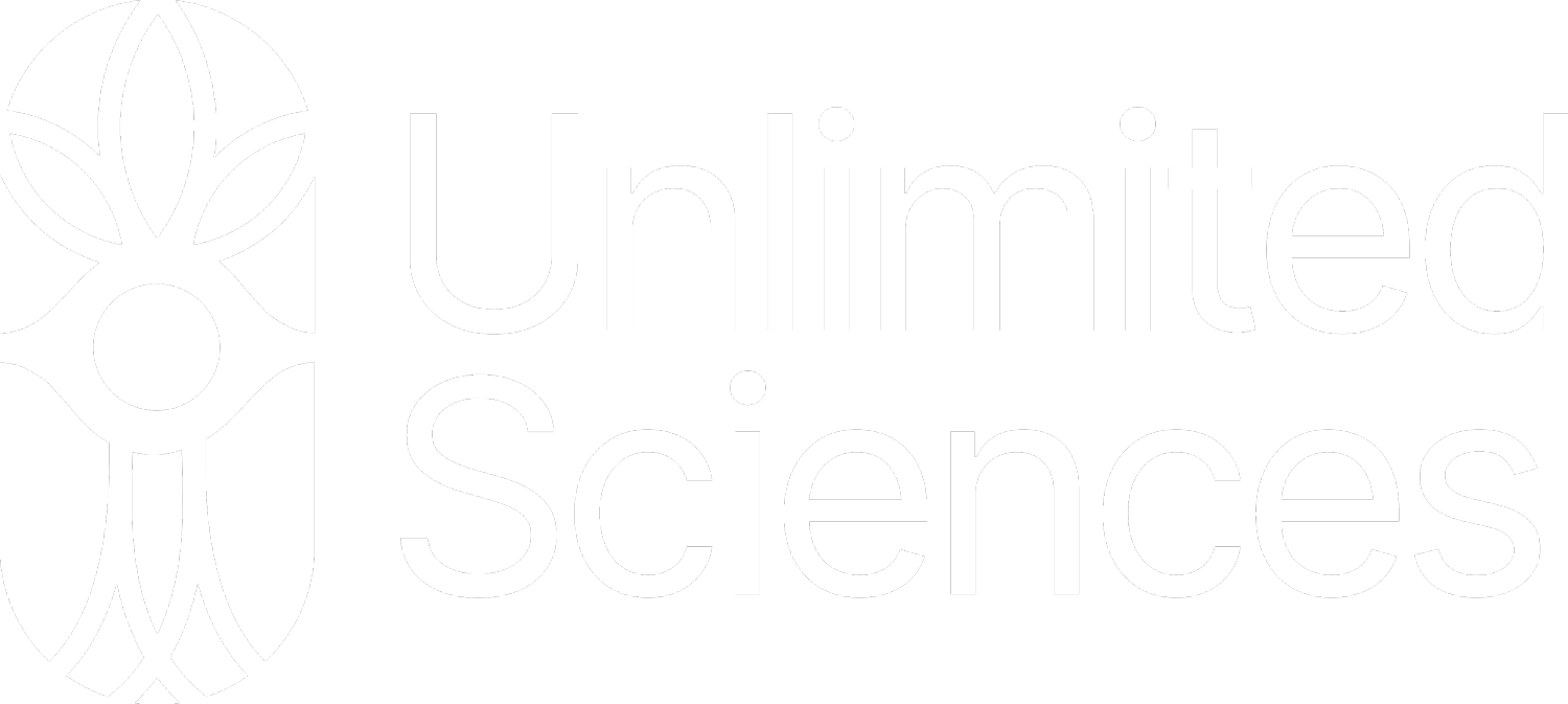 Whiteout Logo Unlimited Sciences all-white logo