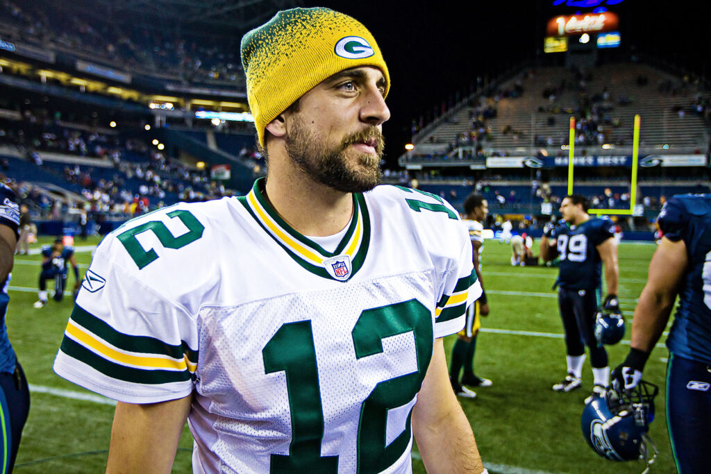 Aaron Rodgers after game